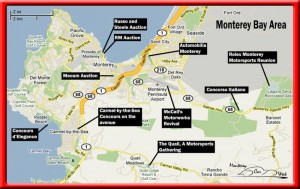 Monterey Car Week Map Monterey Car Week Map