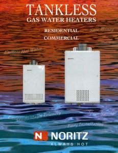 norritz tankless water heater garage space saving idea
