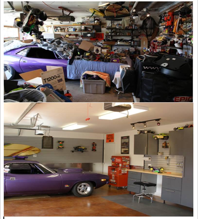 Garage Envy and PODS Messiest Garage Contest Winner Before and After Los Angeles Garage Makeover