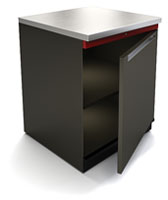 Goldberg Low Profile Adjustable Storage Cabinet with Heavy Duty Casters