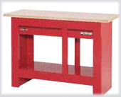 red bench stand alone