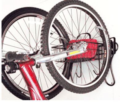 2-Bike Vertical Wall Mount with Basket