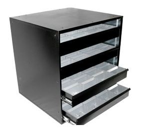 4-Drawer Open View Display Cabinet with Plastic Inserts