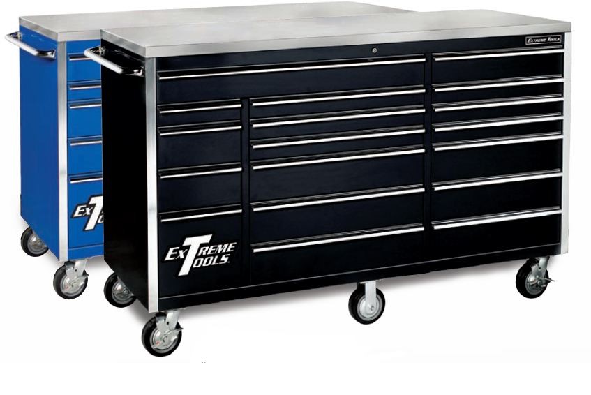 72" 18 Drawer Professional Triple Bank Roller Cabinet