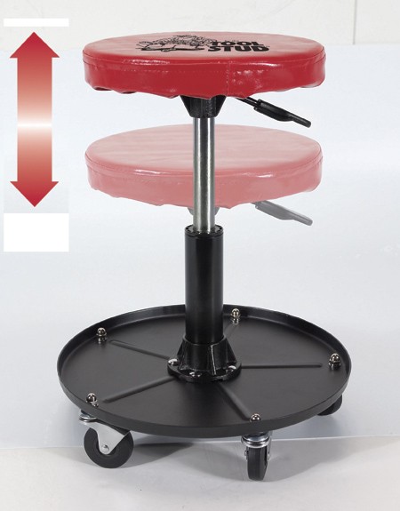 Round Adjustable Seat with Storage Pan