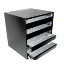 4-Drawer Open View Display Cabinet with Plastic Inserts