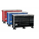 72" Extreme Tools 17 Drawer Professional Triple Bank Roller Cabinet