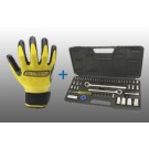 52 Pc Socket set & a Set of Work Gloves