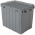 Attached Lid Container Plastic Storage and Distribution Tote with Hinged Lid