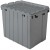 Attached Lid Container Plastic Storage and Distribution Tote with Hinged Lid