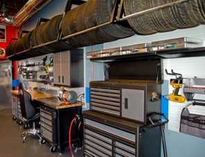 tool storage garage wall